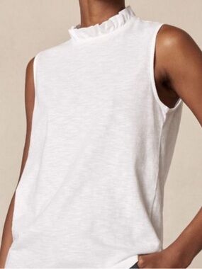 ME+EM Flutter neck layering Sleeveless White  Top 8